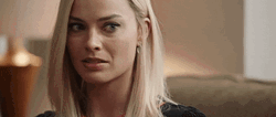 Blinking Scared Margot Robbie GIF