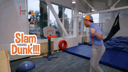 Blippi Shoot Your Shot Slam Dunk GIF