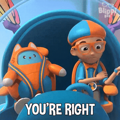 Blippi Stuffed Animal Roller Coaster Saying You're Right GIF