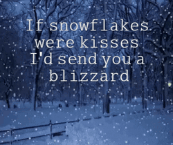 Blizzard Kisses Sweet Message Design Art GIF