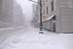Blizzard Snow Storm Abandoned Street GIF