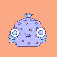 Blobfish Purple Cartoon Heart Eyes  GIF
