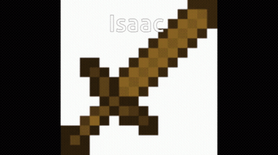 Block Of Dirt With Isaac Name GIF