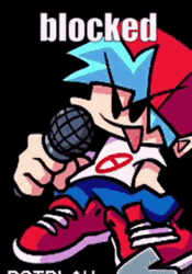 Blocked Singing Friday Night Funkin' Meme GIF