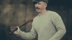 Bloke With Cap Baseball Bat GIF