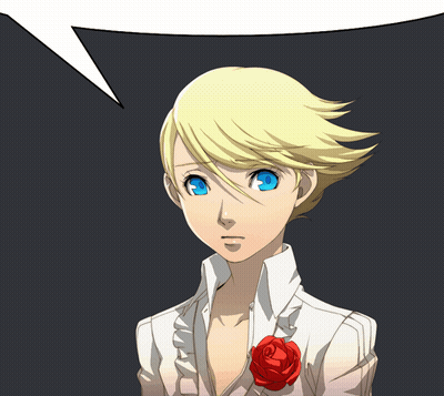 Blonde Anime Character With Blue Eyes And Red Rose GIF