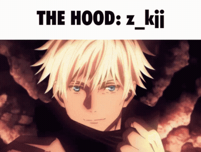 Blonde Anime Character With Text The Hood Z_kii GIF