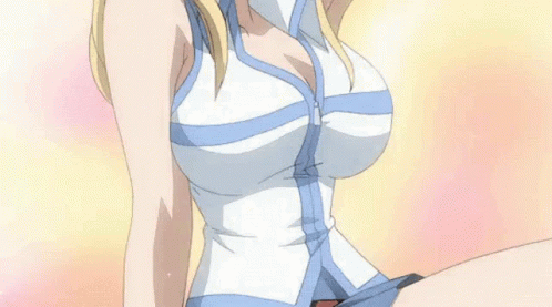 Blonde Anime Girl Close Up GIF