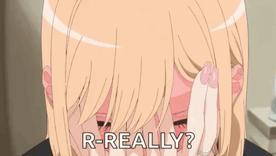 Blonde Anime Girl Covering Face R Really GIF