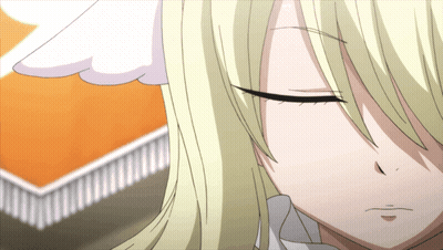 Blonde Anime Girl Eyes Closed GIF