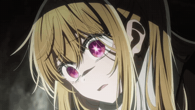 Blonde Anime Girl Red Eyes Star GIF