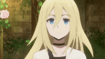 Blonde Anime Girl With Blue Eyes GIF