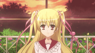 Blonde Anime Girl With Pigtails GIF