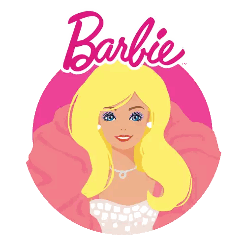 Blonde Barbie Doll Sticker