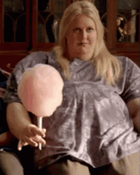 Blonde Bbw Cotton Candy GIF