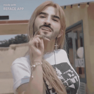 Blonde Bearded Man In White Shirt Reface App GIF
