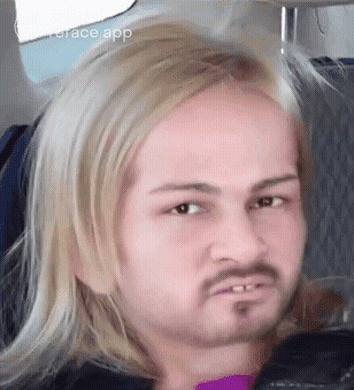 Blonde Bearded Man Making Funny Face On Airplane GIF