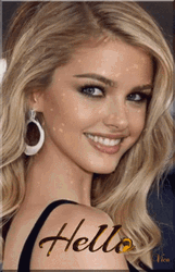Blonde Beautiful Girl Hello GIF