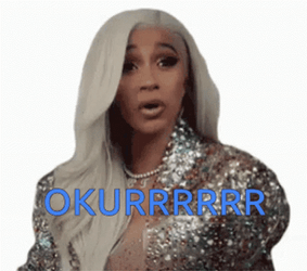 Blonde Cardi B Sassy Okurrr GIF