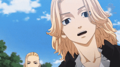 Blonde Cartoon Character Looking At Camera GIF