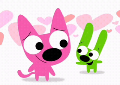 Blonde Cartoon Character Waving GIF