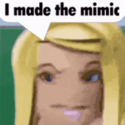 Blonde Cartoon Girl Funny Face I Made The Mimic GIF