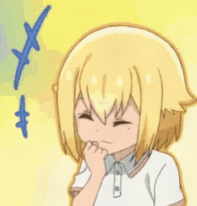 Blonde Cartoon Girl Making Funny Face GIF