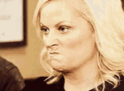 Blonde Girl Angry Face GIF