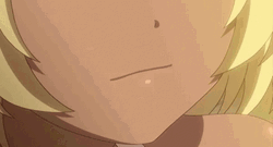 Blonde Girl Anime Lick GIF