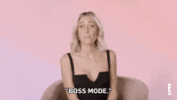 Blonde Girl Boss Lady Mode  GIF