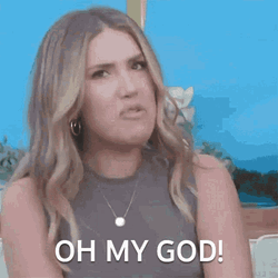 Blonde Girl Disgusted Reaction Oh My God GIF