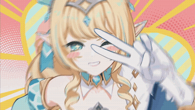 Blonde Girl Giving Peace Sign GIF