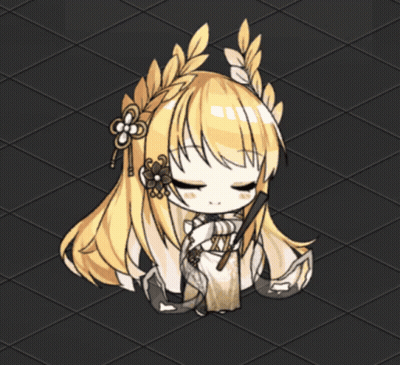 Blonde Girl Holding Fan Eyes Closed GIF
