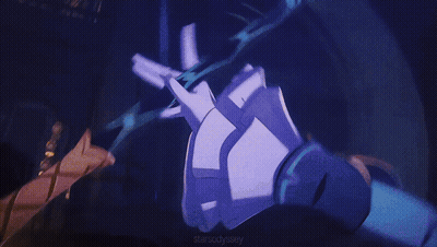 Blonde Girl Holding Sword In Dark Room GIF