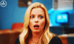 Blonde Girl Jaw Drop GIF