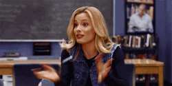 Blonde Girl Lesbians Gesture GIF
