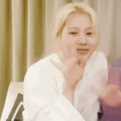 Blonde Girl Sana Waving Hello GIF