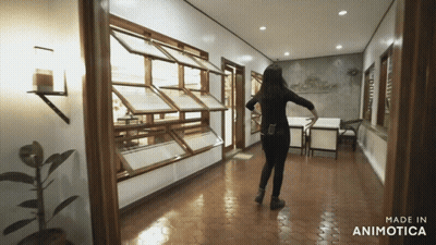Blonde Girl Standing Next To Another Girl GIF