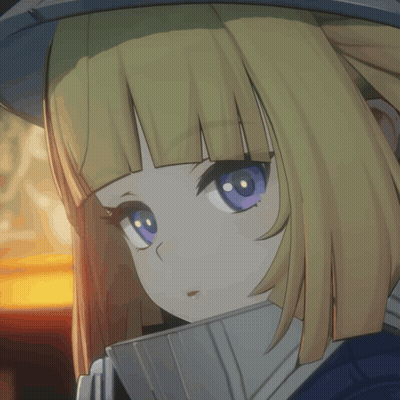 Blonde Girl With Blue Hat and Blue Eyes