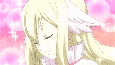 Blonde Girl With Star Eyes GIF
