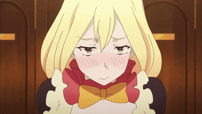 Blonde Girl With Yellow Bow Tie Making Funny Face GIF