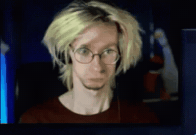 Blonde Hair Man With Glasses And Headset GIF