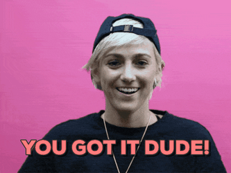 Blonde In Black Signals Will Do GIF