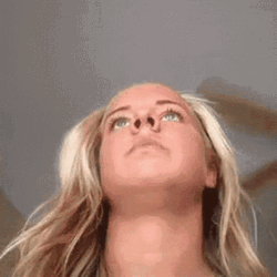 Blonde Making Funny Face GIF