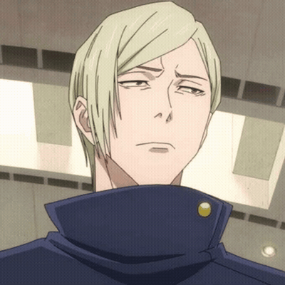 Blonde Man In Black Jacket With Gold Collar Button GIF