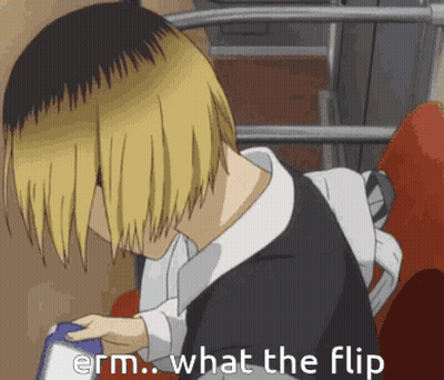 Blonde Man In Red Shirt Making Funny Face GIF
