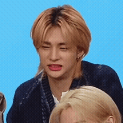 Blonde Man Making Funny Face Beside Woman GIF