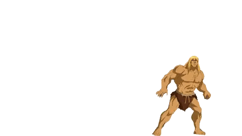 Blonde Man With Brown Skirt Sticker