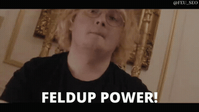 Blonde Man With Glasses Says Feldup Power GIF