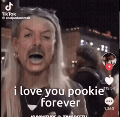 Blonde Mustache Man Says I Love You Pookie Forever GIF